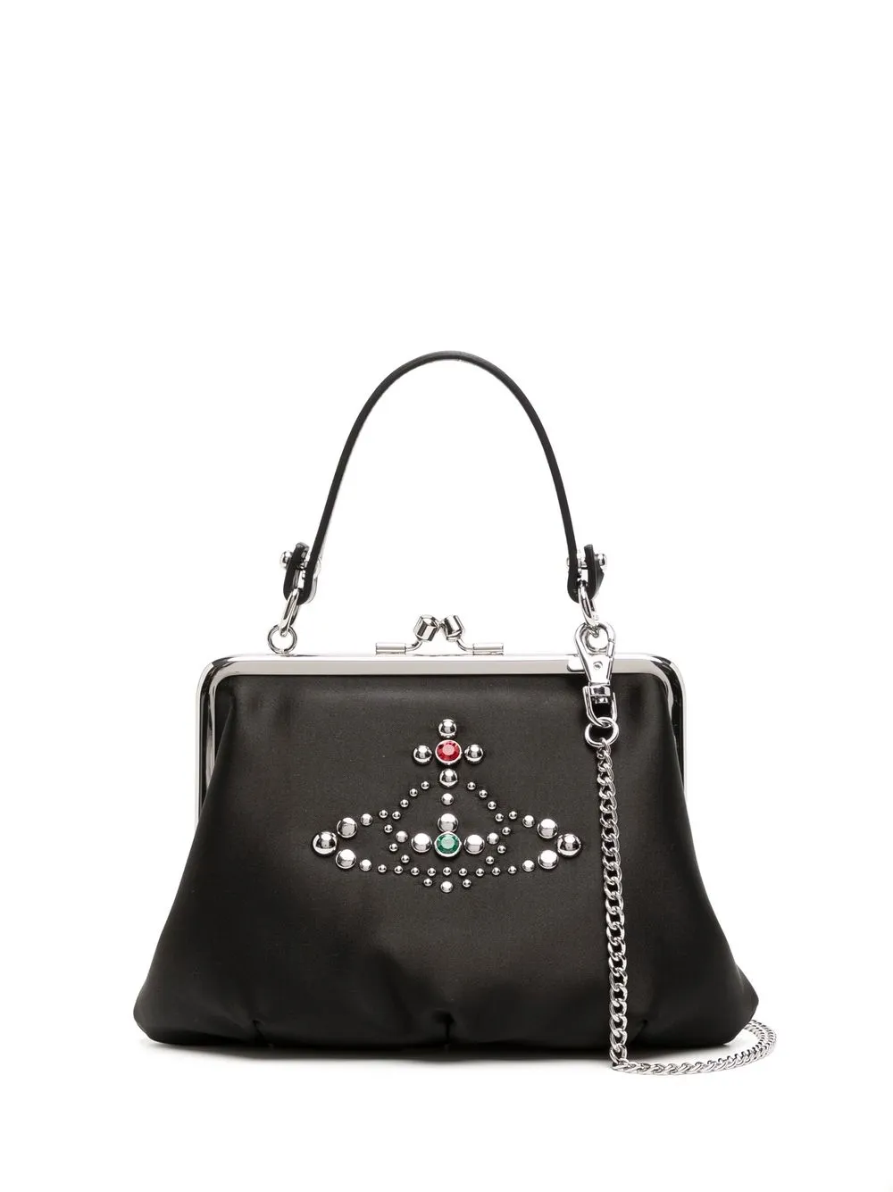 

Vivienne Westwood Orb-studded clutch-bag - Black