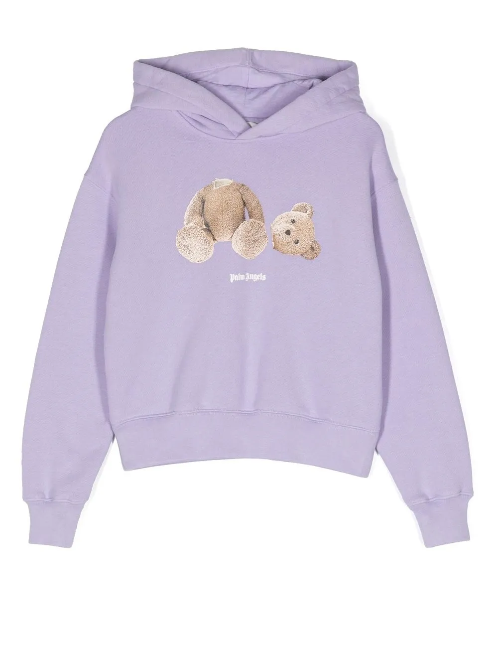 

Palm Angels Kids logo-print cotton hoodie - Purple