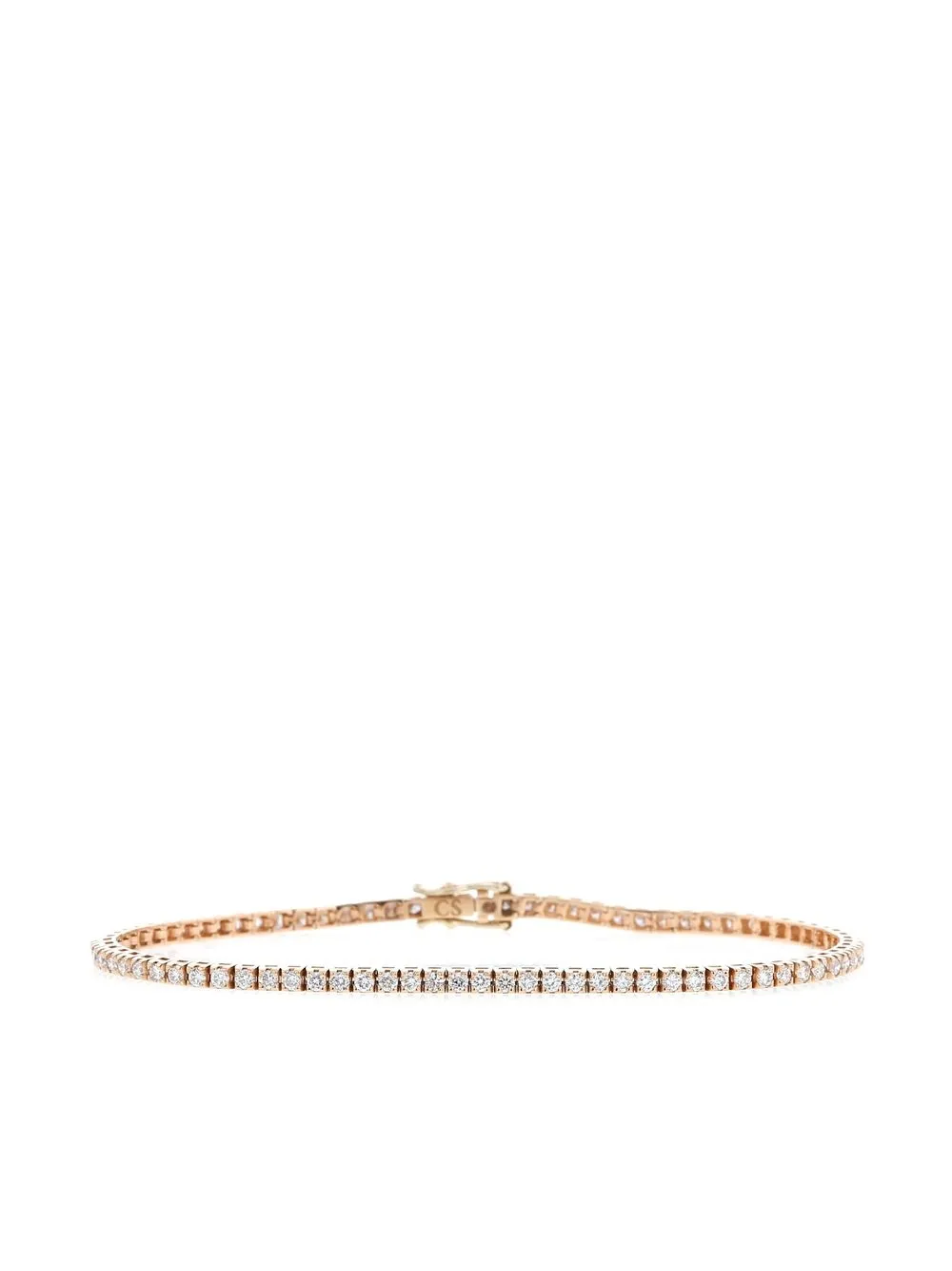 

Atelier Collector Square diamond-embellished rose gold bracelet - Pink