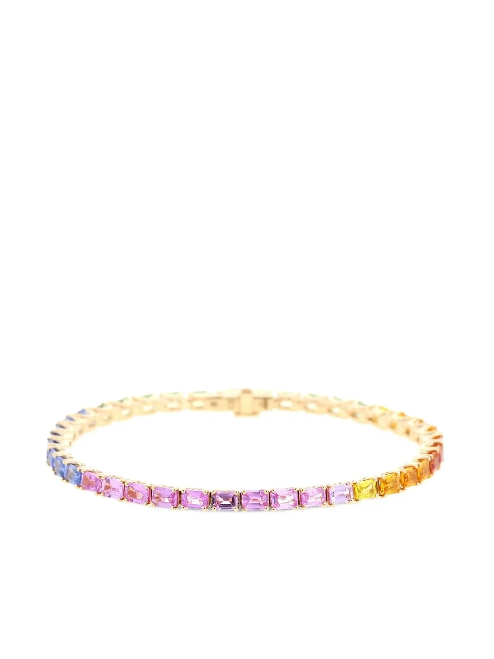 

Atelier Collector Square 2020 rose gold Rainbow sapphire bracelet