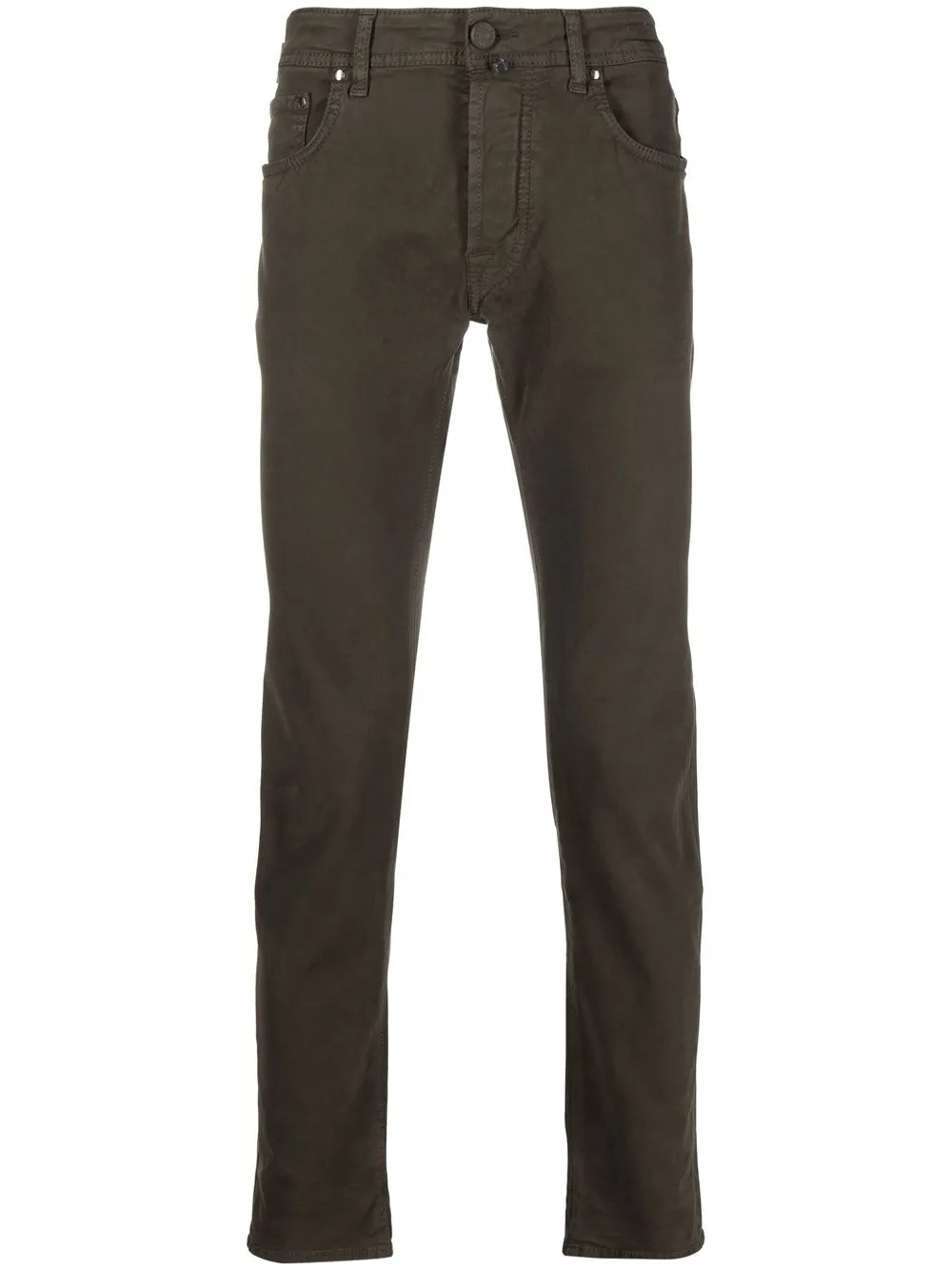 

Jacob Cohën brushed-finish straight-leg trousers - Green