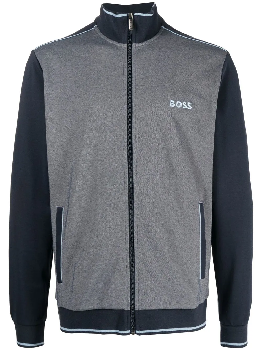 

BOSS logo-print track jacket - Blue