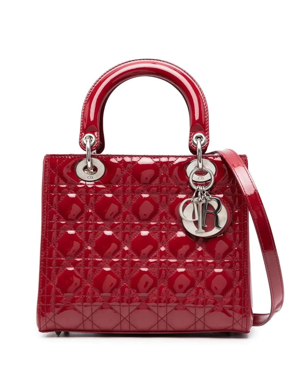 

Christian Dior pre-owned medium Lady Dior bag - Red