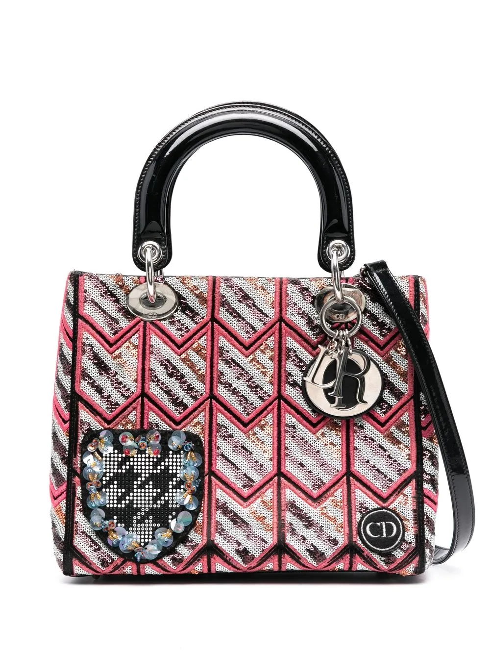

Christian Dior pre-owned Lady Dior sequin bag - Red