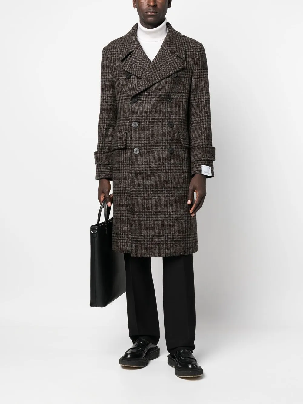 caruso-check-pattern-double-breasted-coat-farfetch
