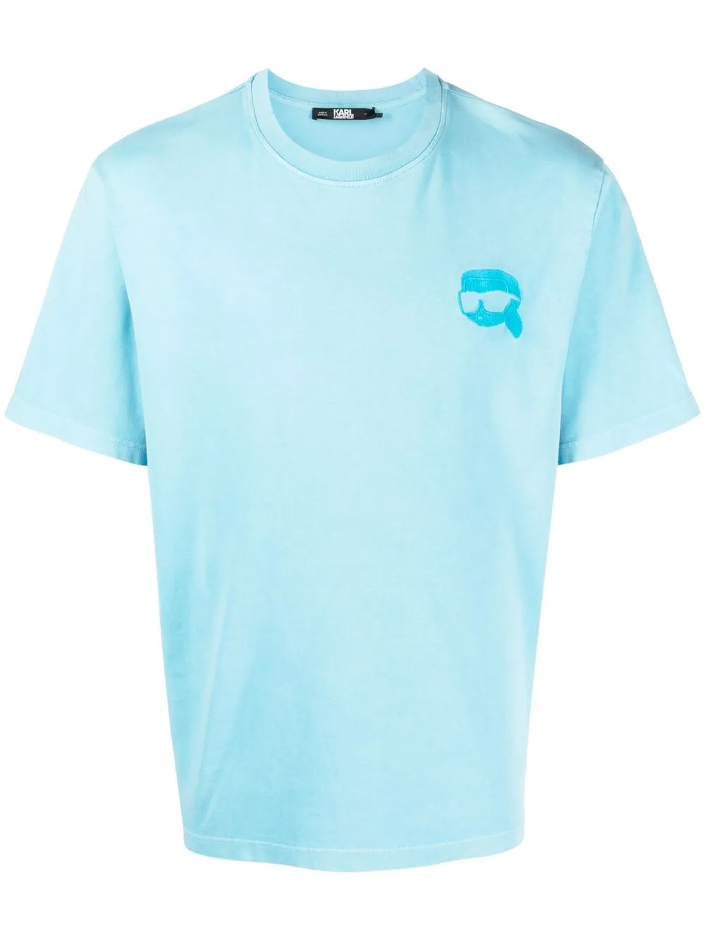 

Karl Lagerfeld Ikonik 2.0 logo-embroidered T-shirt - Blue