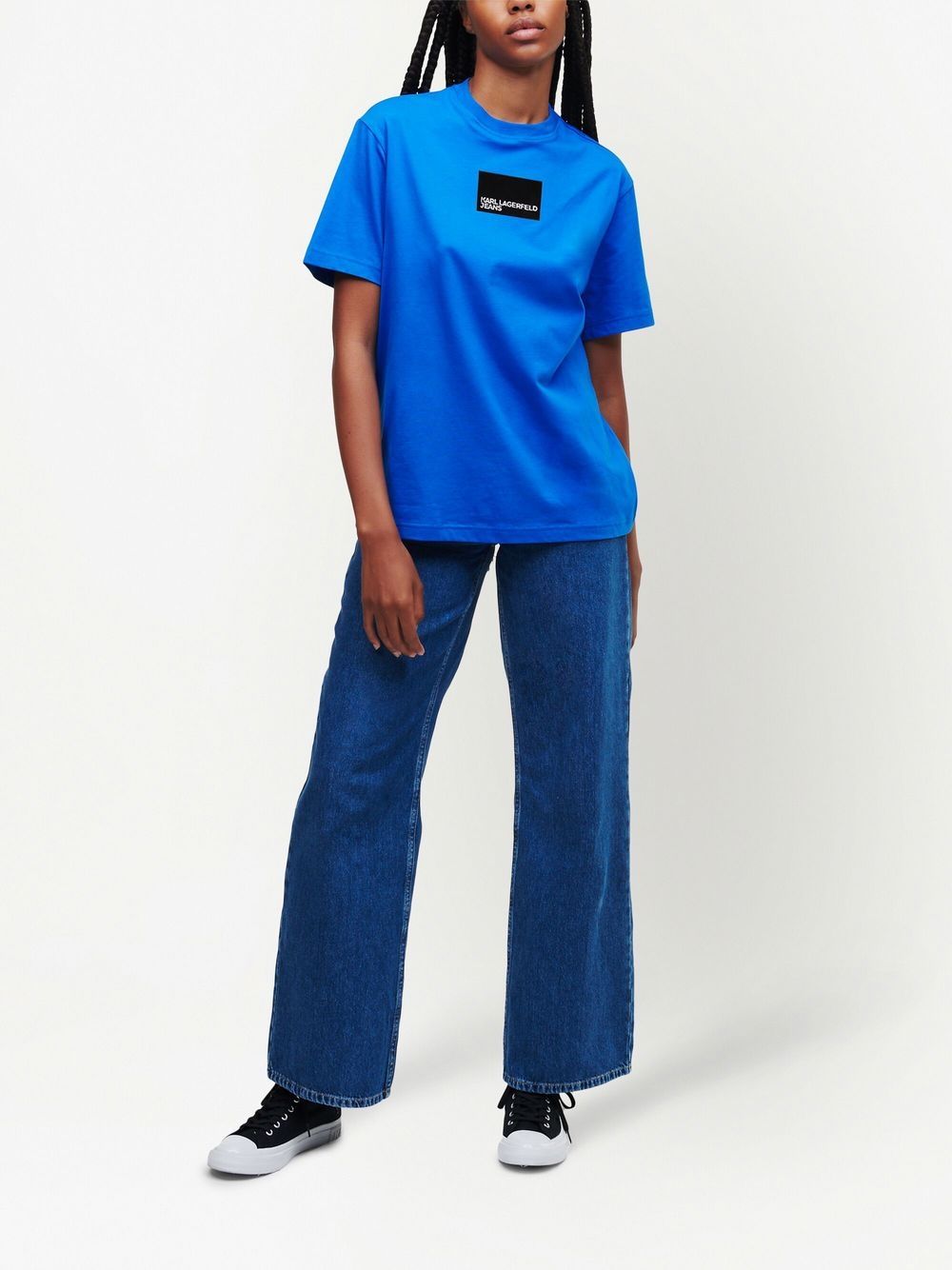 Karl Lagerfeld Jeans T-shirt met logoprint - Blauw