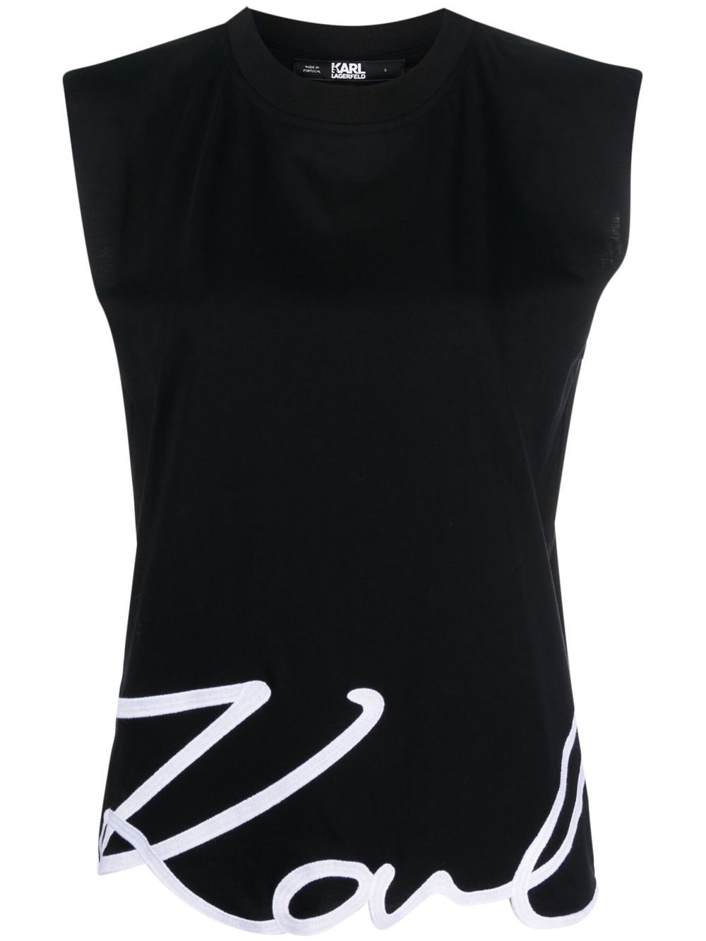 Karl Lagerfeld cut-out Organic Cotton Tank Top - Farfetch