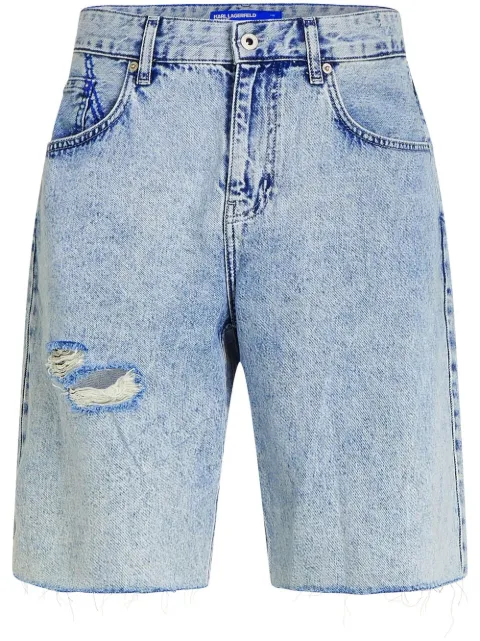 Karl Lagerfeld Jeans relaxed-cut distressed shorts