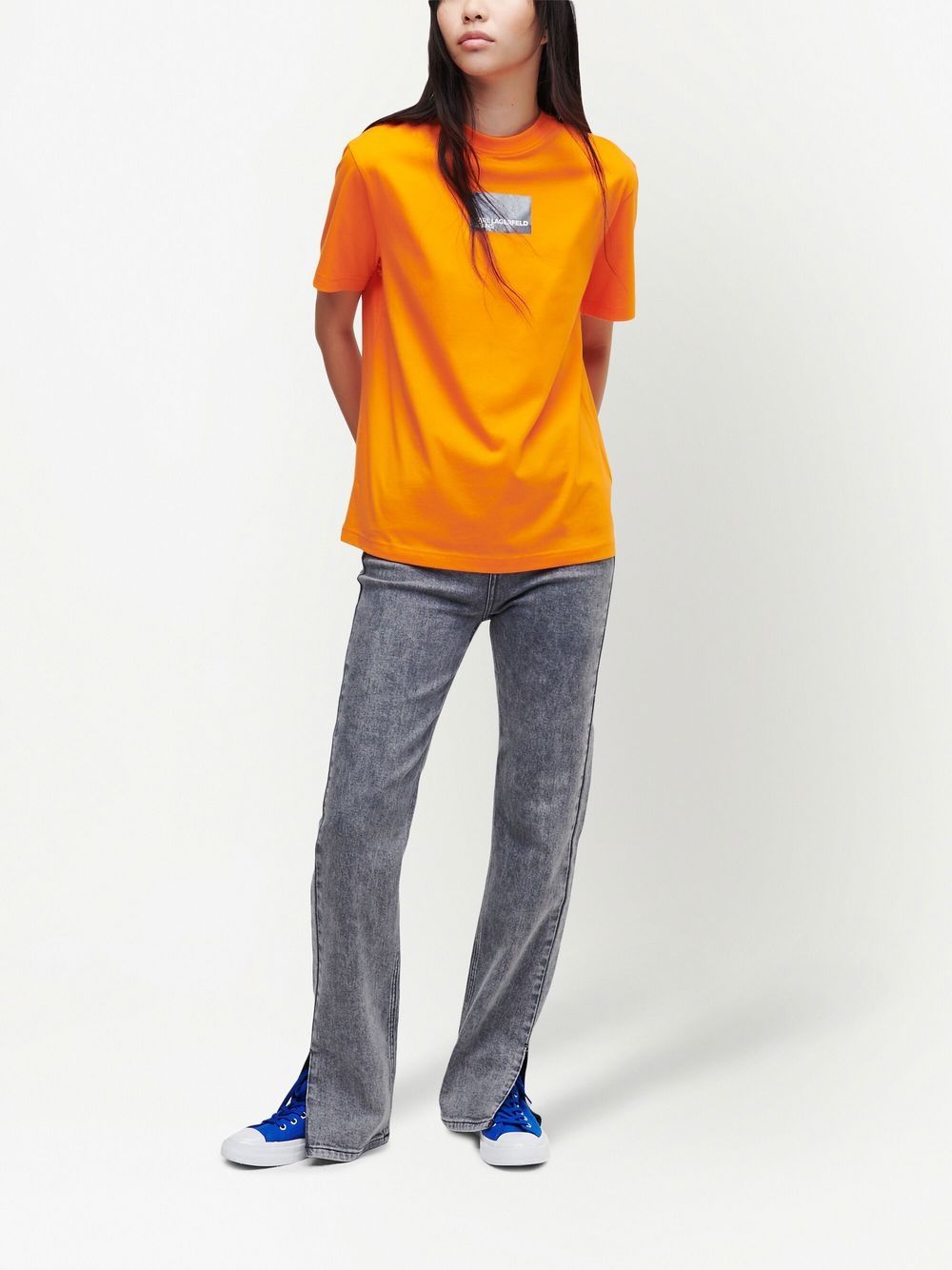 Karl Lagerfeld Jeans T-shirt met logoprint - Oranje