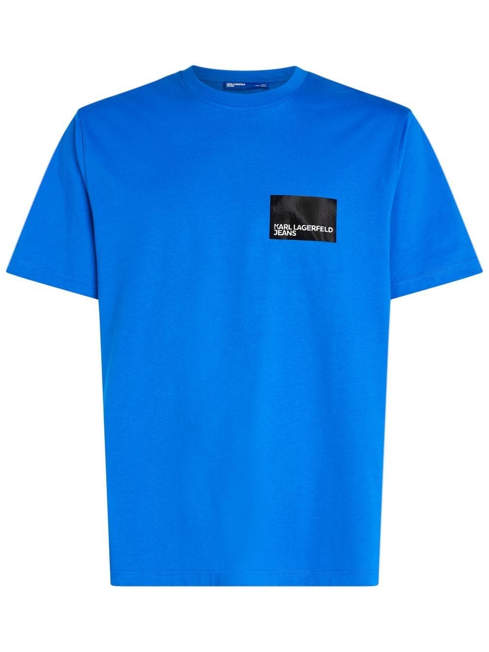 Shop Karl Lagerfeld Jeans Logo-print Organic Cotton T-shirt In Blue