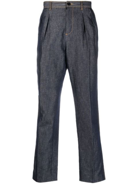 Karl Lagerfeld cropped tapered denim trousers