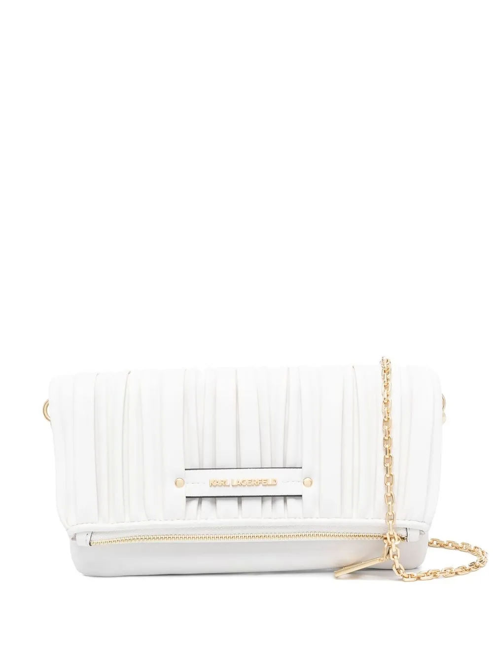 

Karl Lagerfeld logo-lettering shoulder bag - Neutrals