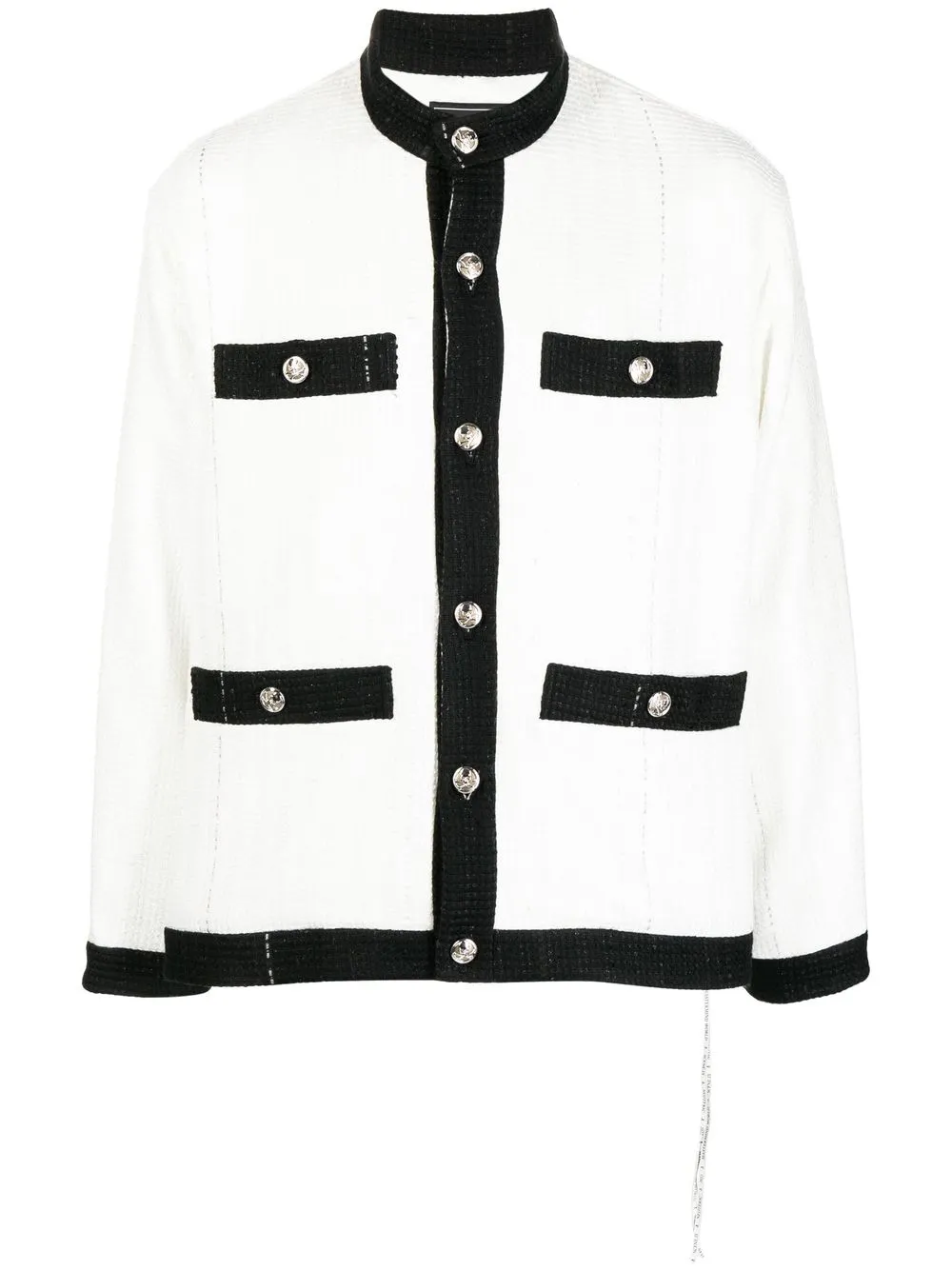 

Mastermind World tweed stand-collar jacket - White