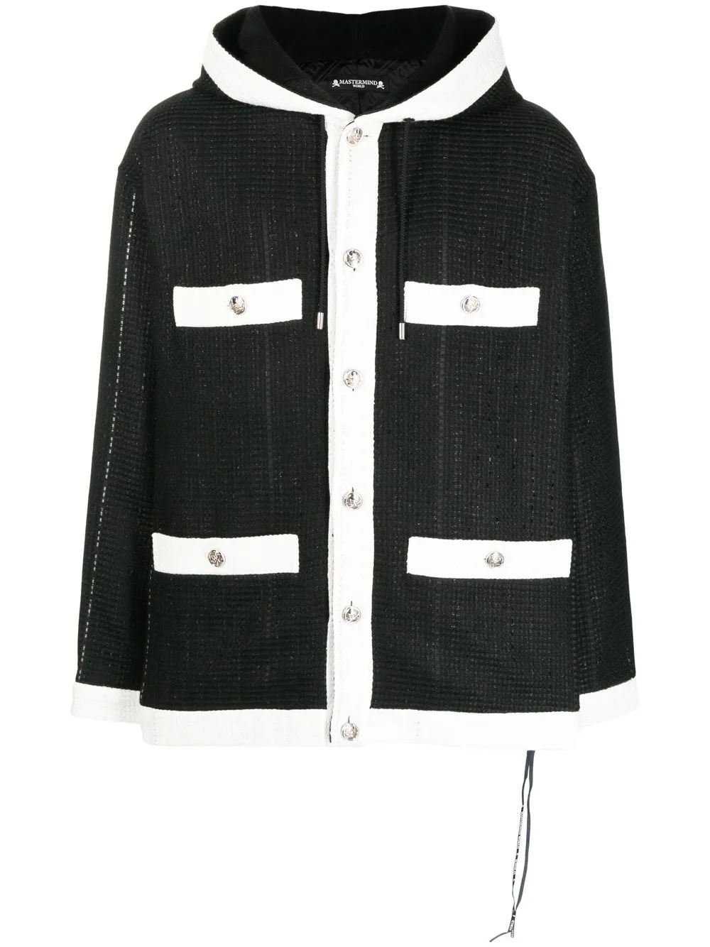 

Mastermind World hooded tweed jacket - Black