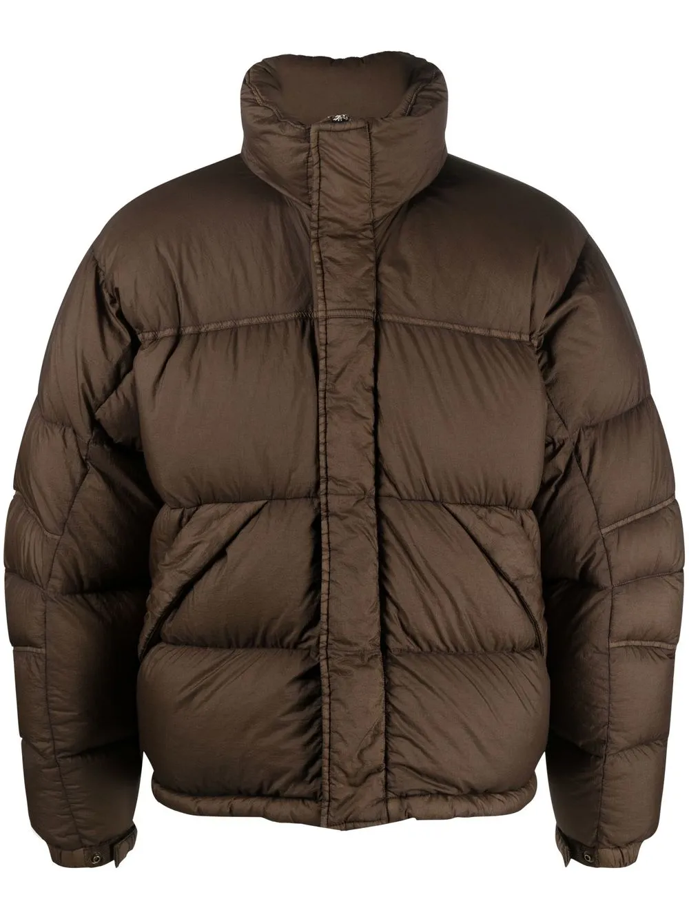 

Ten C padded high-neck jacket - Brown