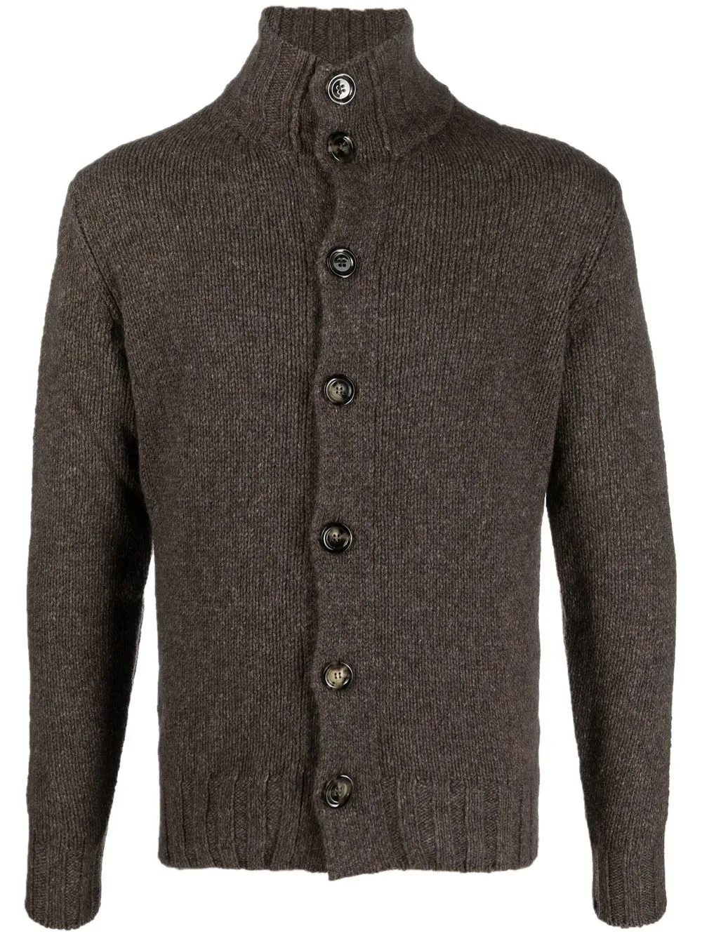 

Dell'oglio stand-collar button-front cardigan - Brown