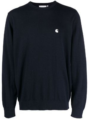 Champion logo print on sale sweatshirt