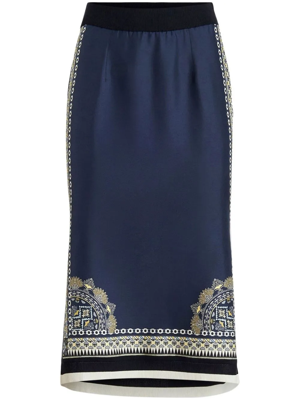 

ETRO graphic-print trim skirt - Blue