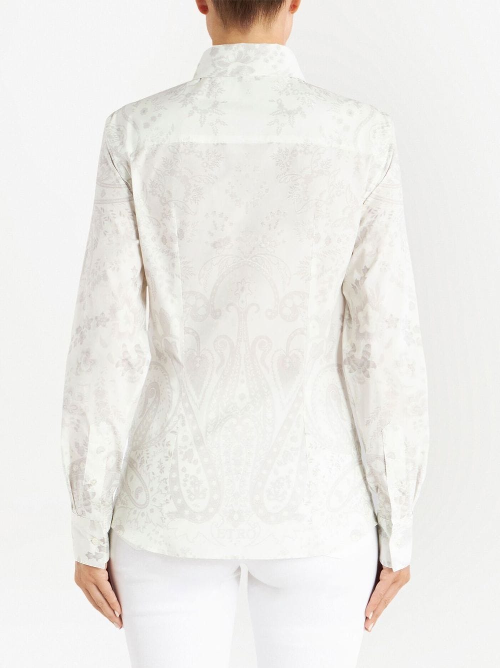 Shop Etro Floral-print Shirt In White
