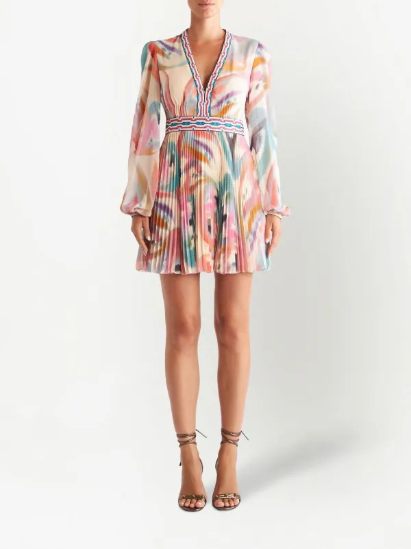 ETRO ペイズリー ミニドレス マルチカラー ETRO ペイズリー ミニドレス | ピンク | FARFETCH JP