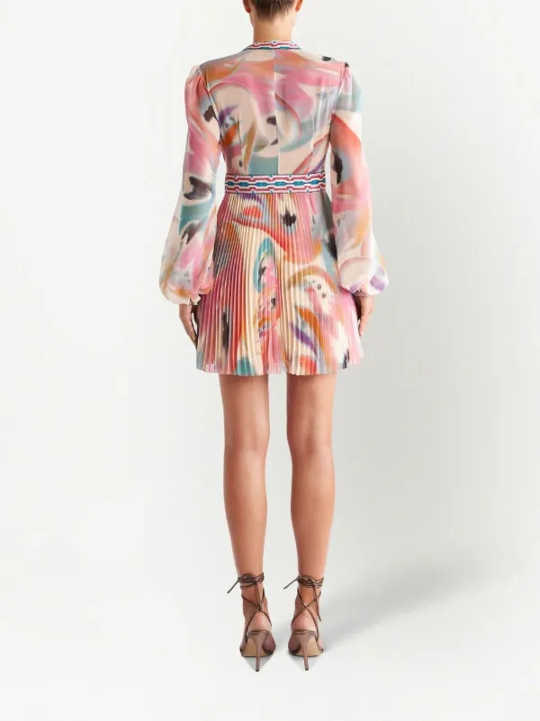 ETRO ペイズリー ミニドレス マルチカラー ETRO ペイズリー ミニドレス | ピンク | FARFETCH JP