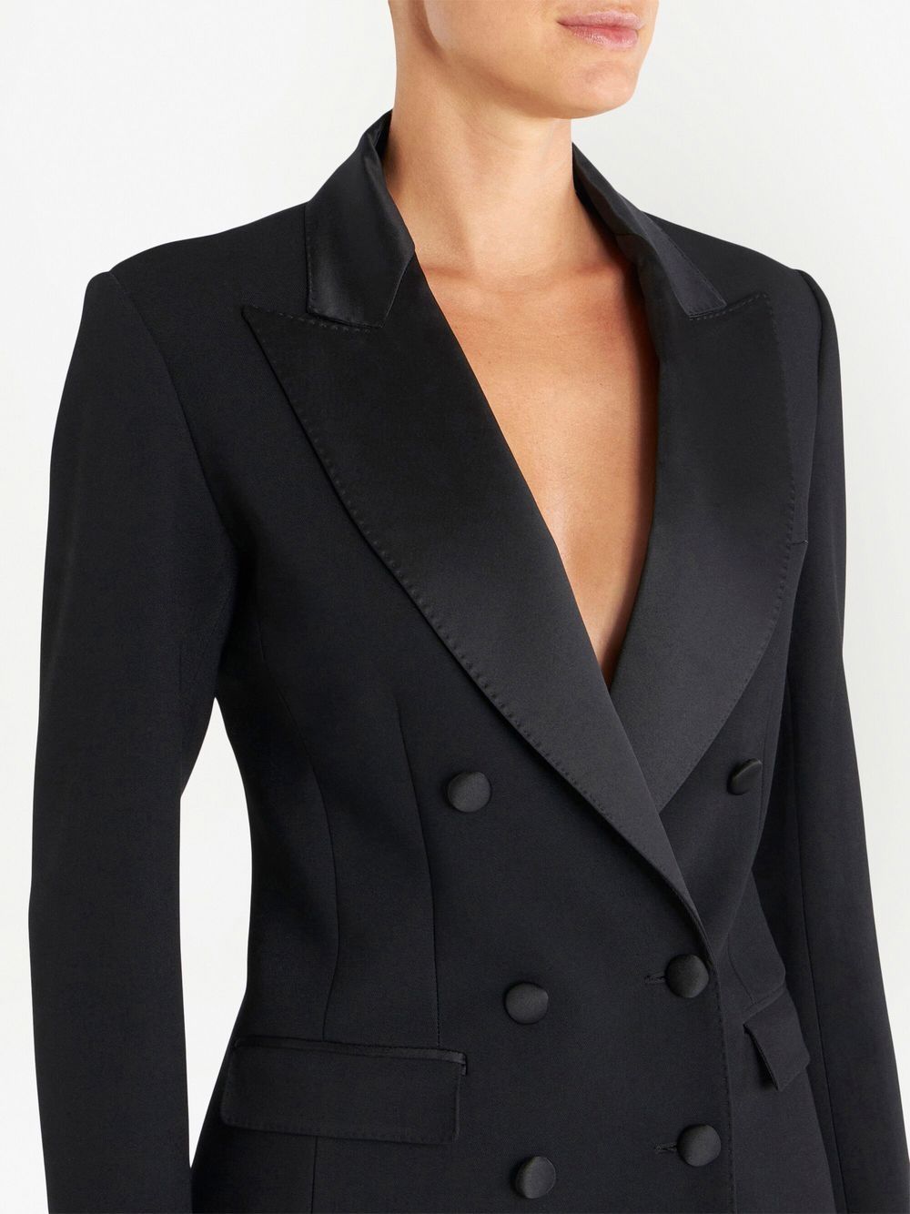 Shop Etro Double-breasted Fitted Blazer In Black