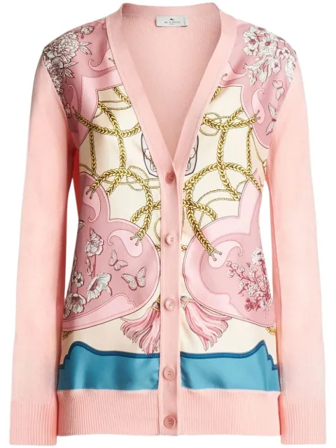 ETRO printed V-neck cardigan