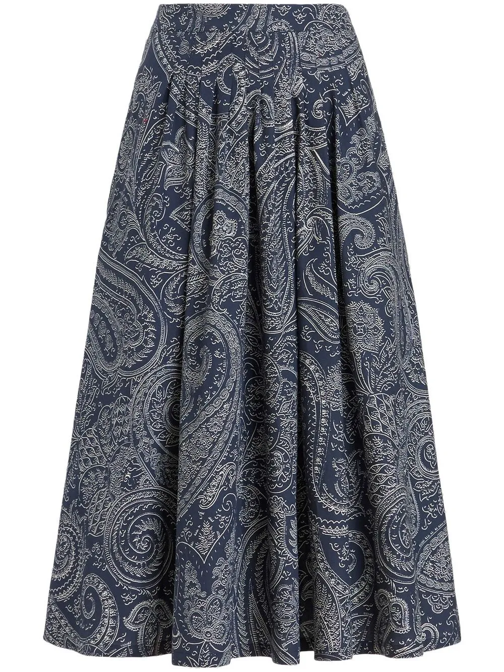 

ETRO falda midi con estampado de cachemira - Azul