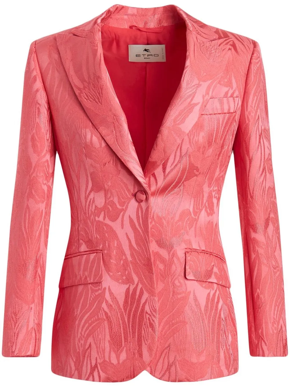 

ETRO jacquard-pattern single-breasted blazer - Pink