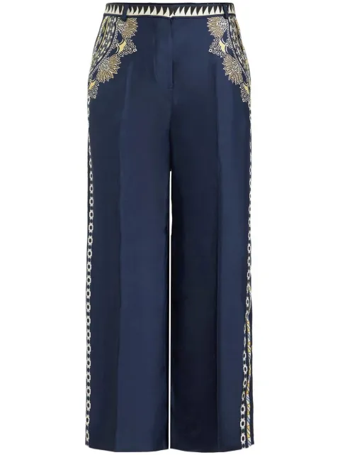ETRO بنطال بلمسة ساتان وزينة بيزلي