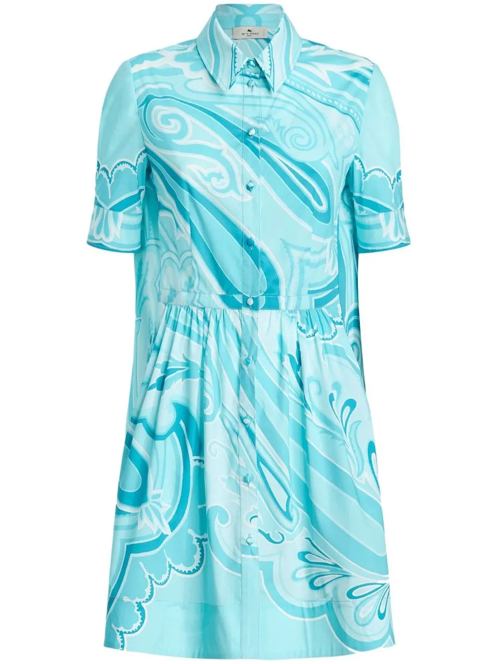 

ETRO paisley-print mini shirtdress - Blue