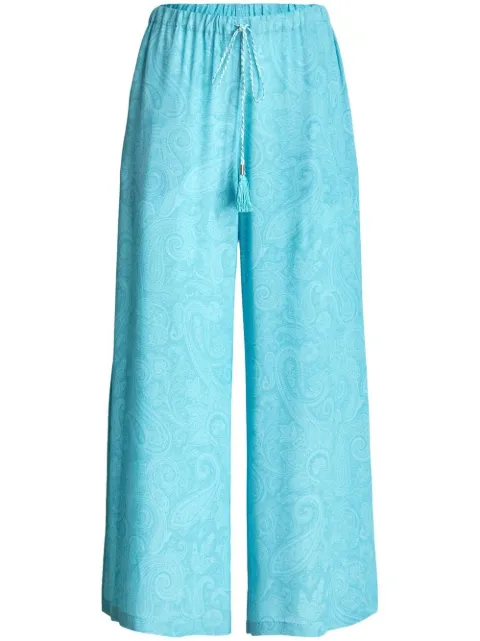ETRO paisley-print cropped trousers