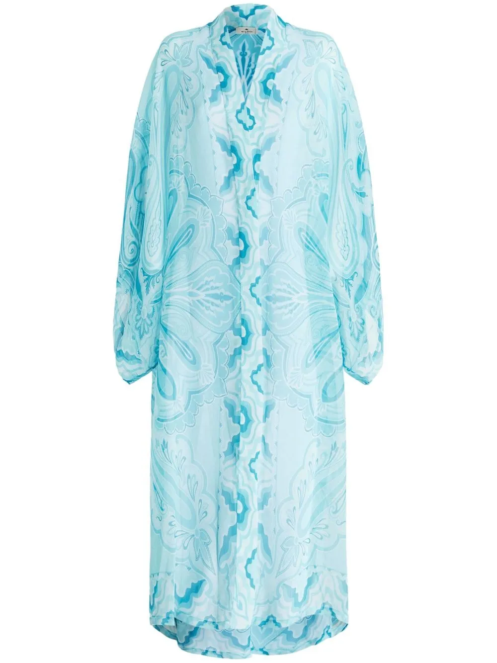 

ETRO paisley-print poncho - Blue