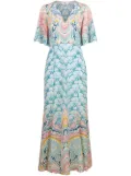 ETRO paisley-pattern maxi dress - Blue