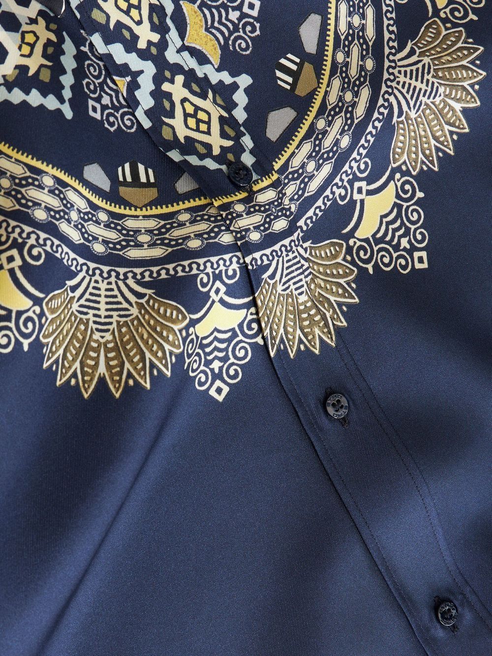 Shop Etro Paisley-design Silk Shirt In Blue