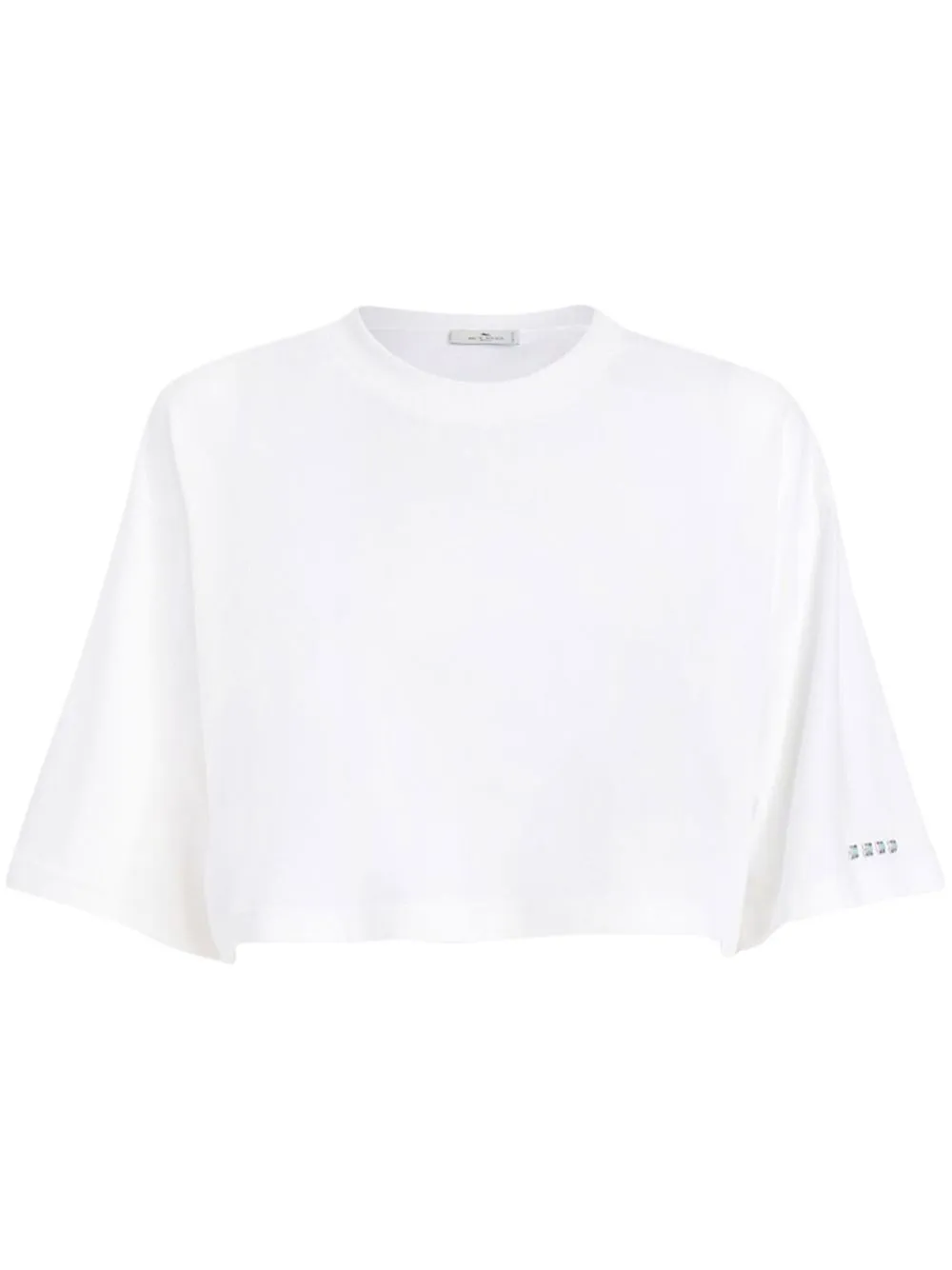 

ETRO embellished cropped T-shirt - White