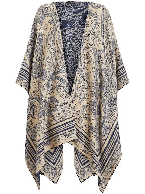ETRO paisley-print handkerchief hem cape