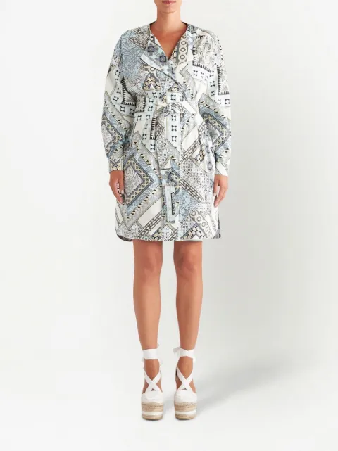 ETRO mix-print belted dress 123134599 - 1