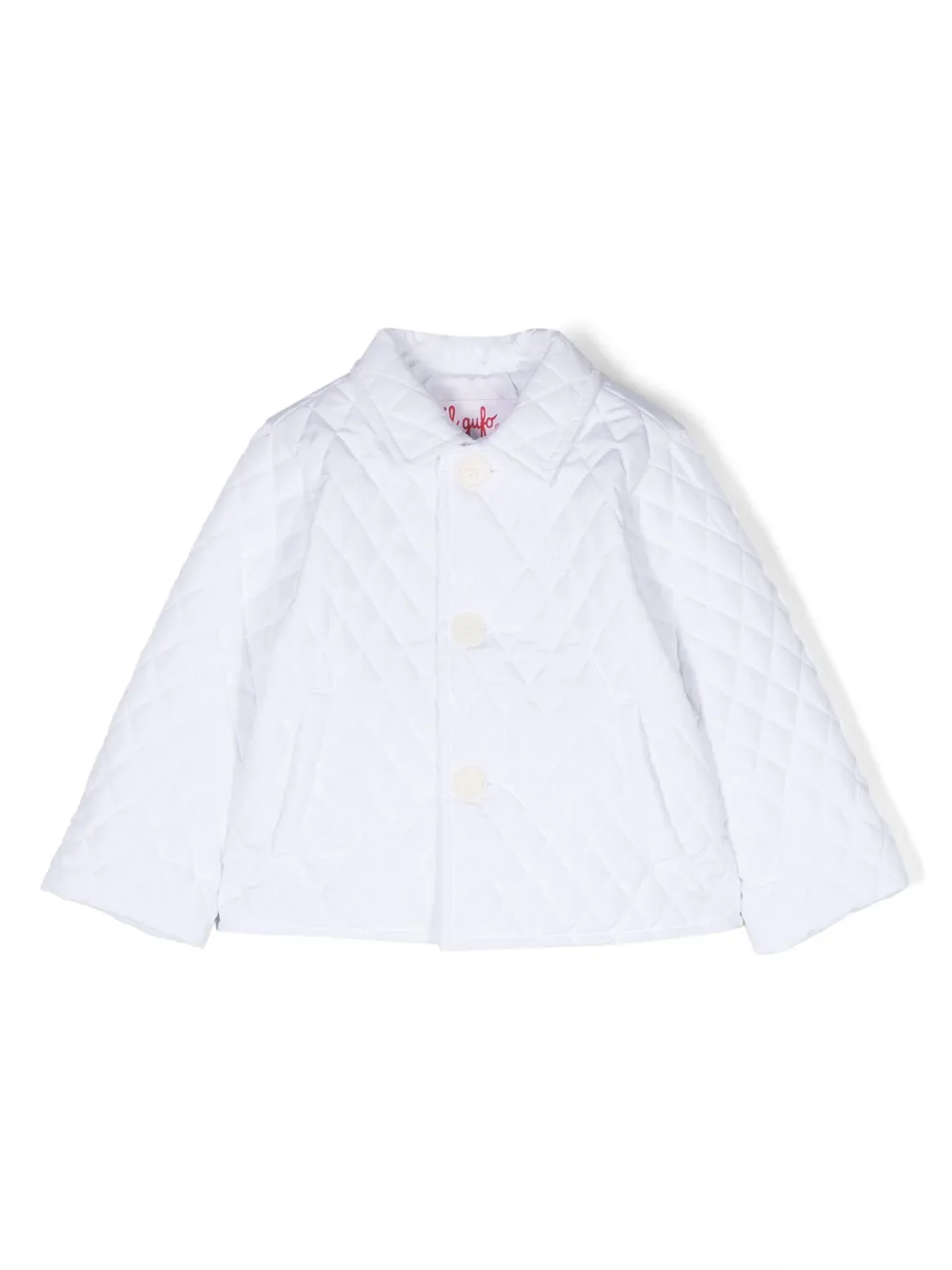 Il Gufo diamond-quilted button-fastening jacket | White | Image 1