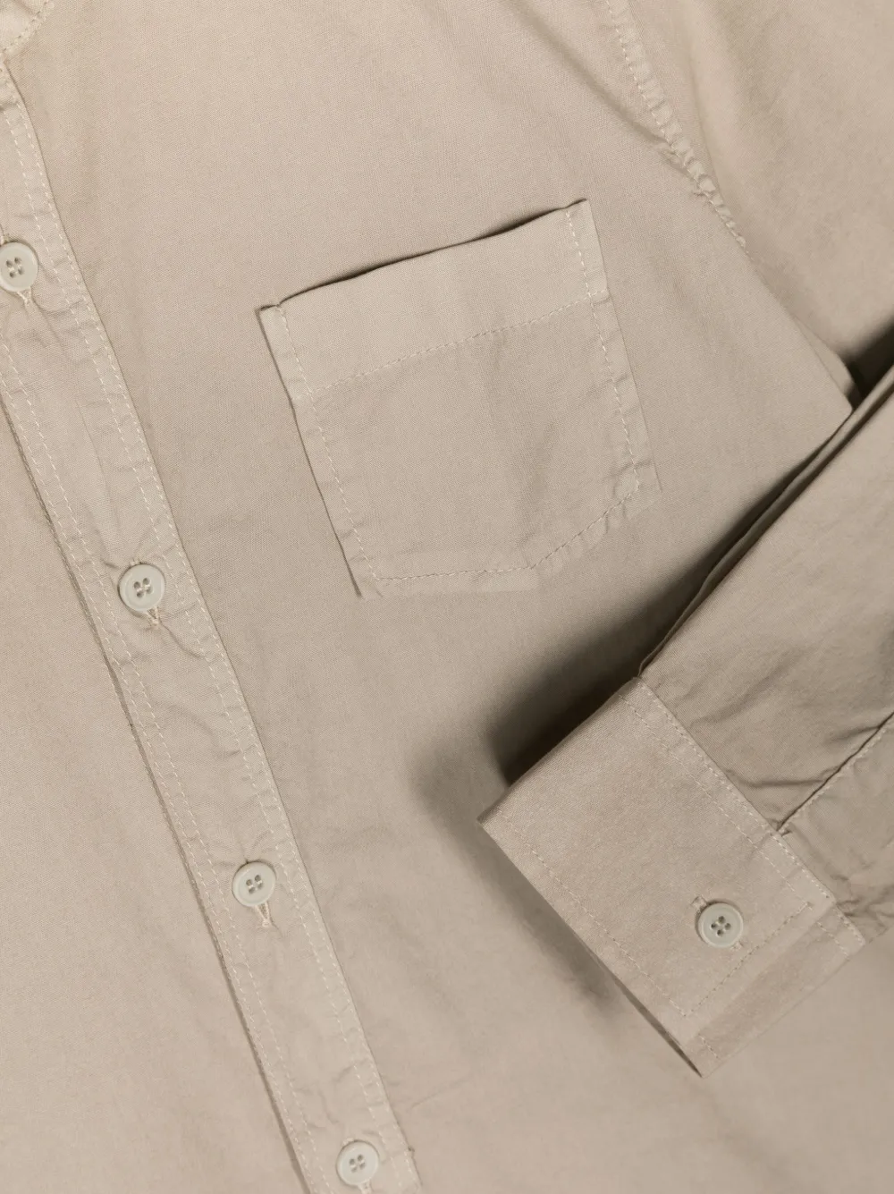 Il Gufo Long-sleeve Cotton Shirt In Neutrals