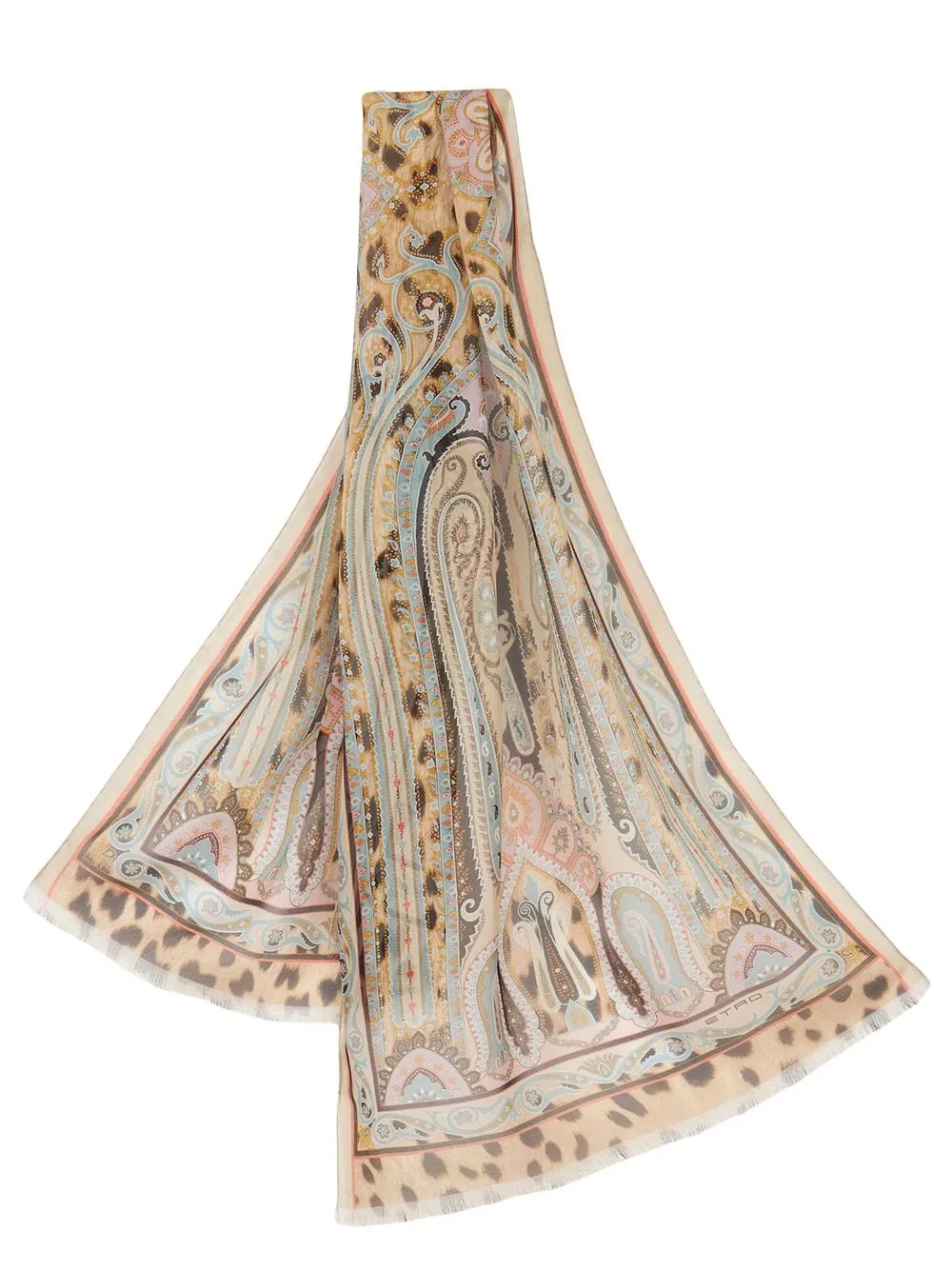 

ETRO paisley-print silk scarf - Brown