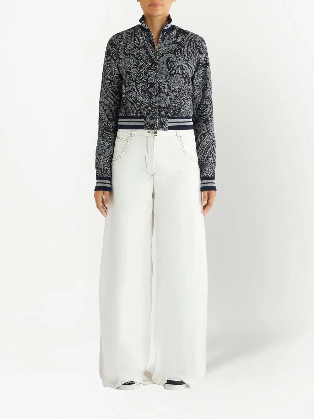 ETRO Bomberjack met paisley-print - Blauw