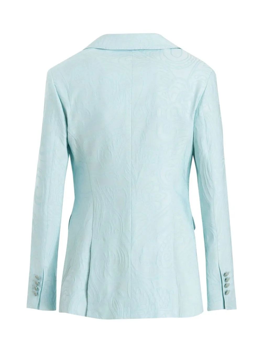 Etro Jacquard Cotton Blend Jacket With Paisley Pattern In Blue