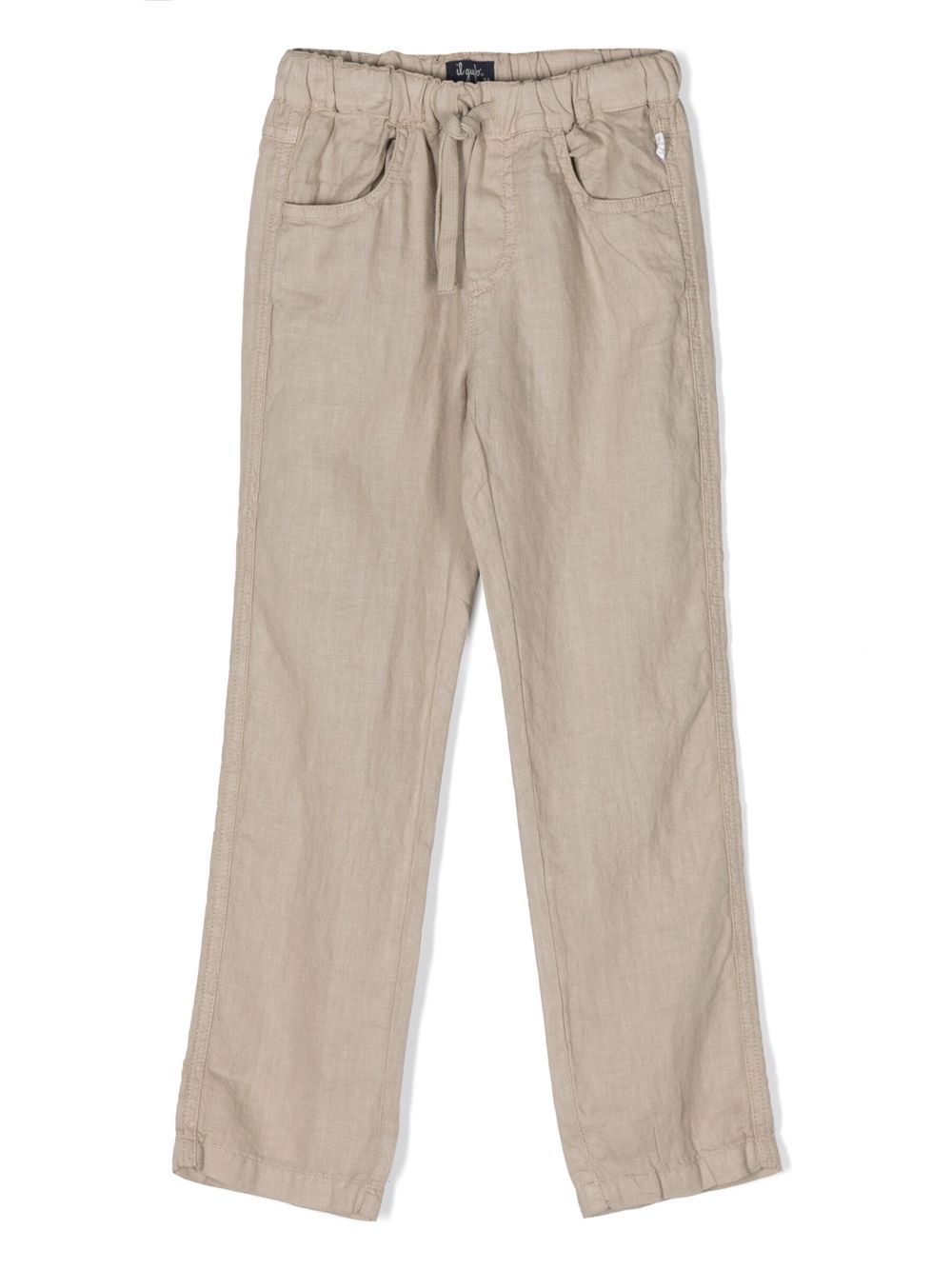 

Il Gufo straight-leg linen trousers - Neutrals