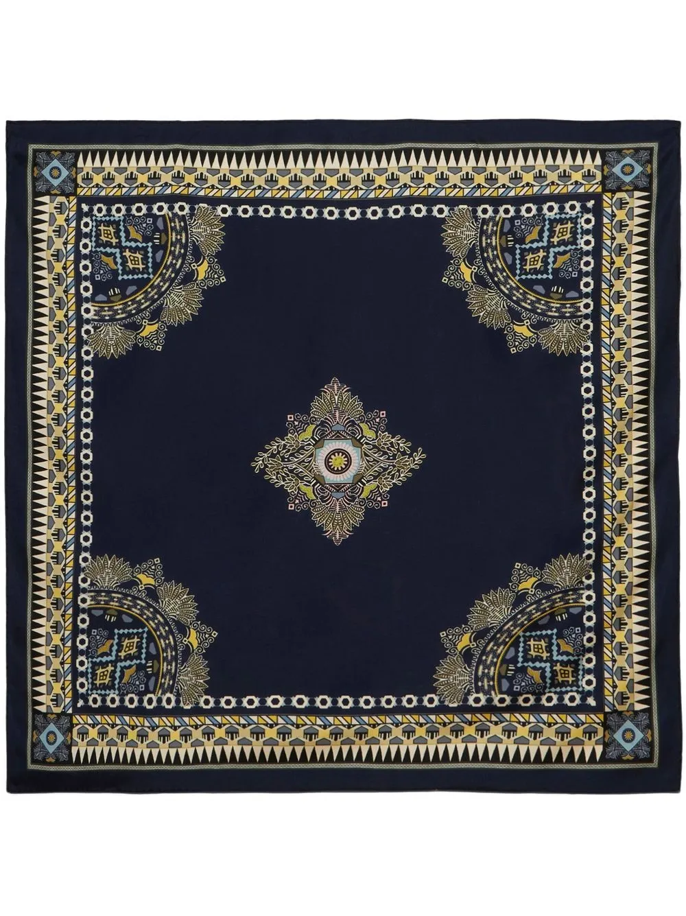 

ETRO graphic-print detail scarf - Blue