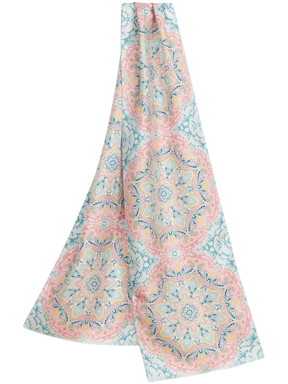 Etro Paisley-print Silk Scarf In Blue