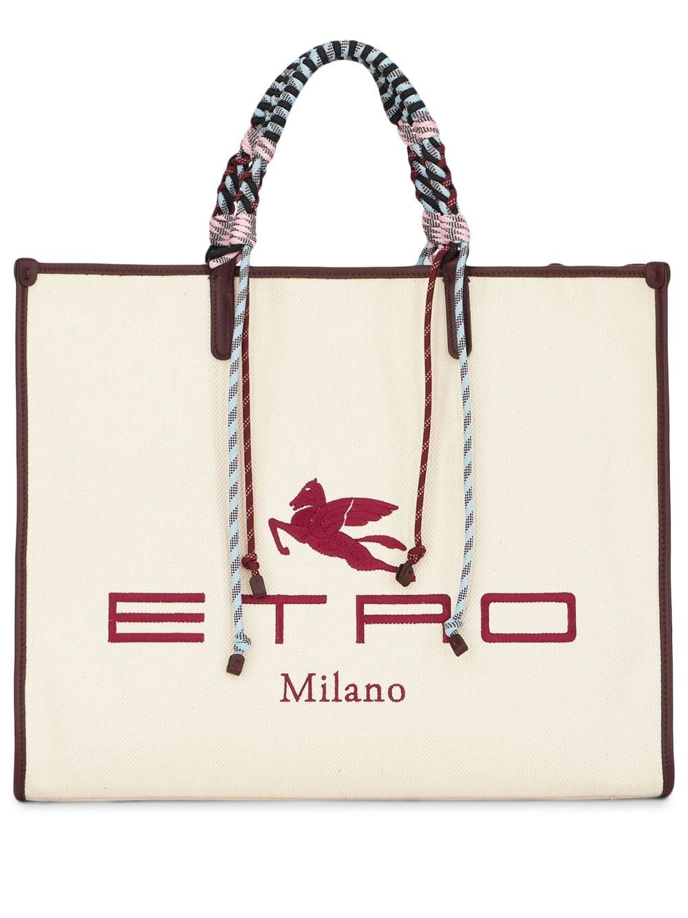 Image 1 of ETRO logo-embroidered tote bag