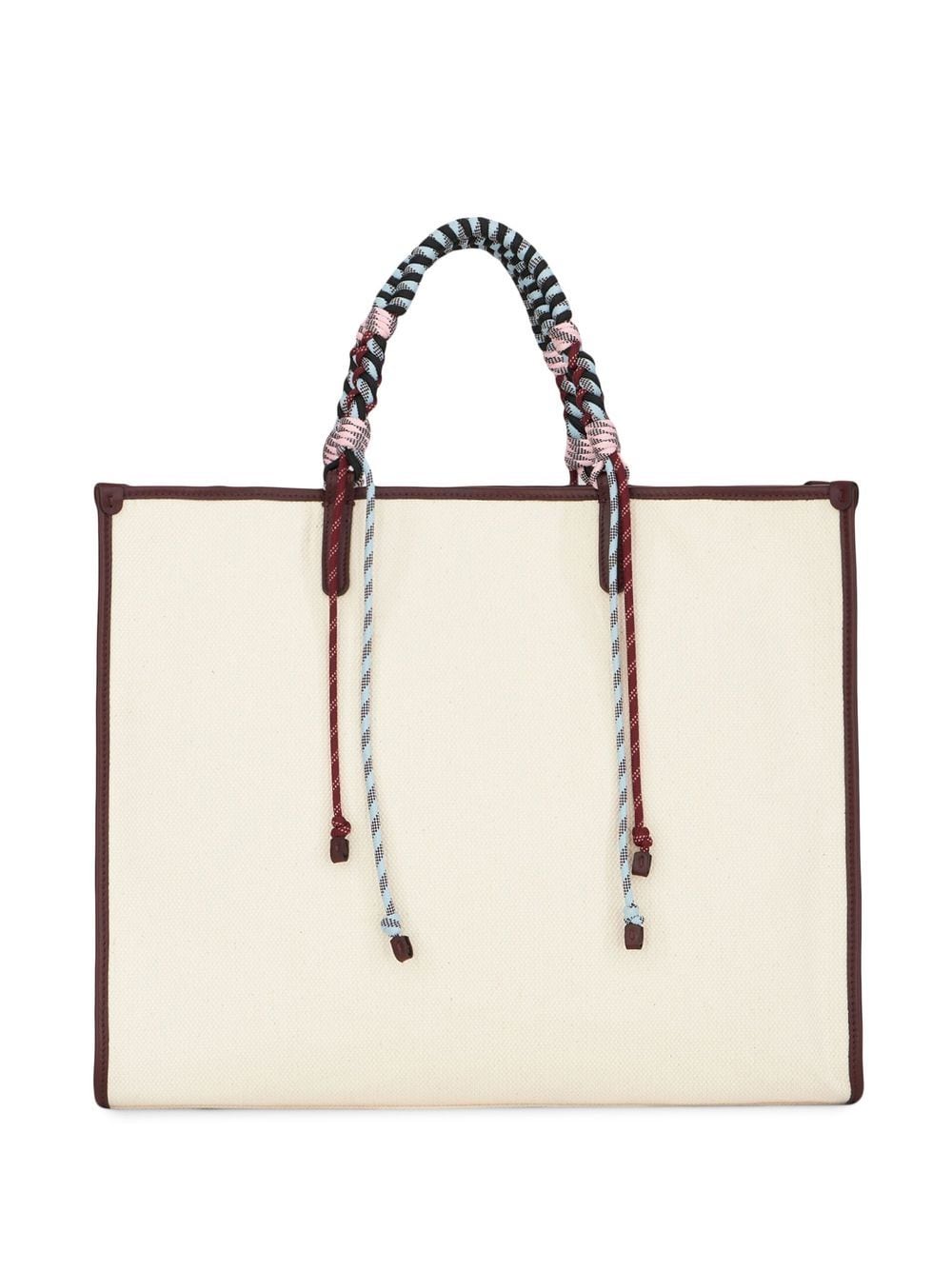 Shop Etro Logo-embroidered Tote Bag In Neutrals
