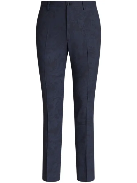 ETRO patterned-jacquard straight-leg trousers